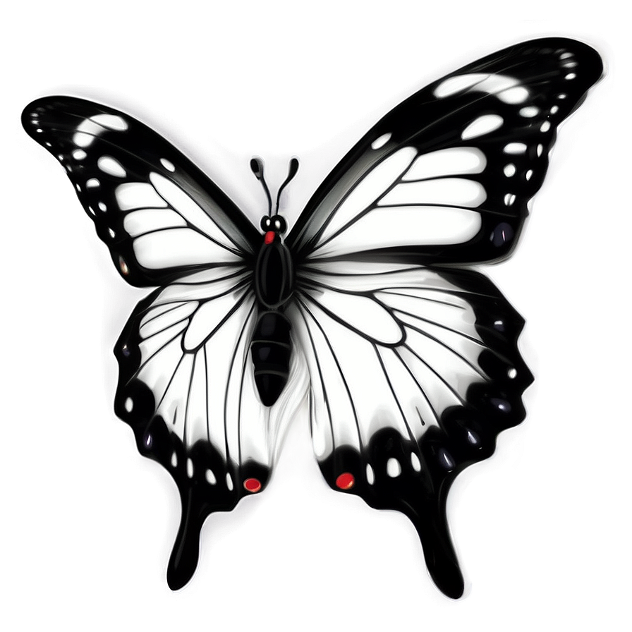 Monochrome Butterfly Graphic Png Qte84 PNG Image