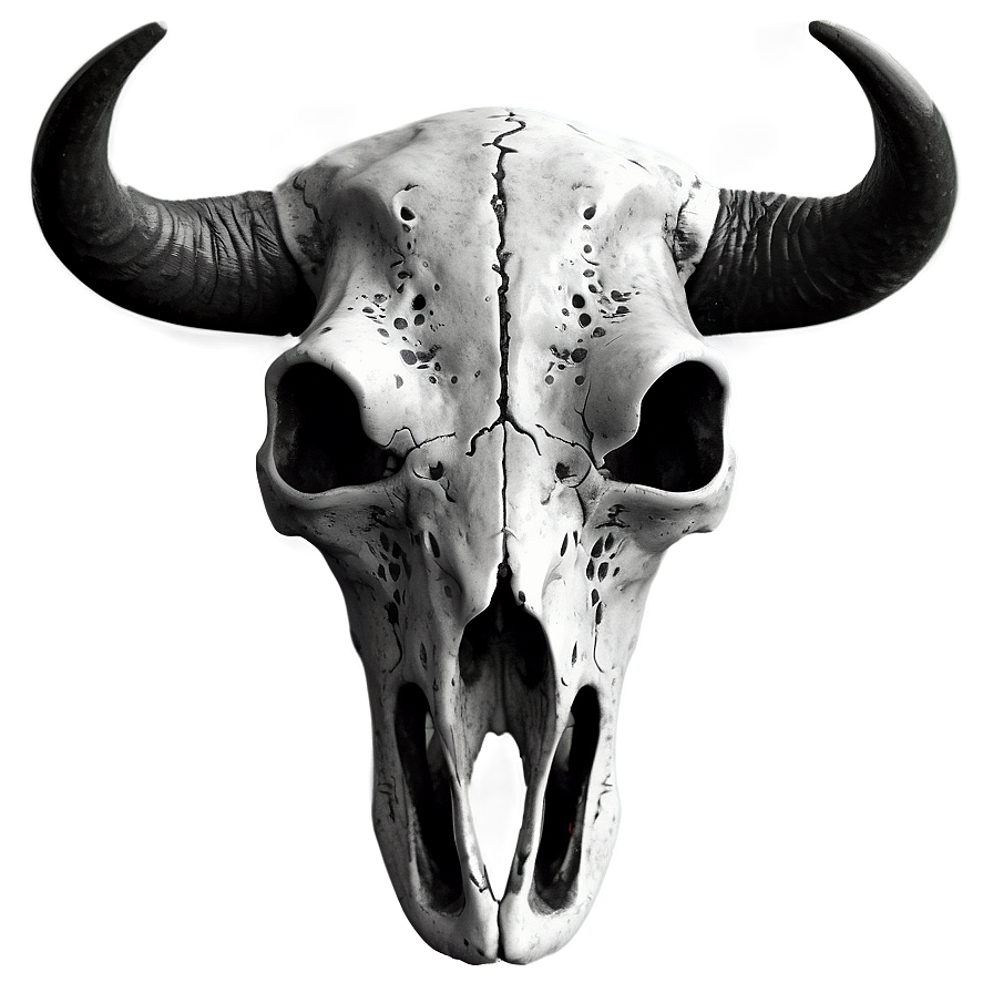 Monochrome Cow Skull Png 31 PNG Image