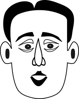 Monochrome Facewith Tear PNG Image