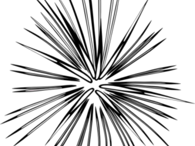 Monochrome Firework Explosion Clipart PNG Image