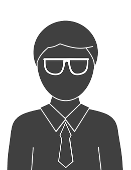 Monochrome Icon Manwith Sunglasses PNG Image