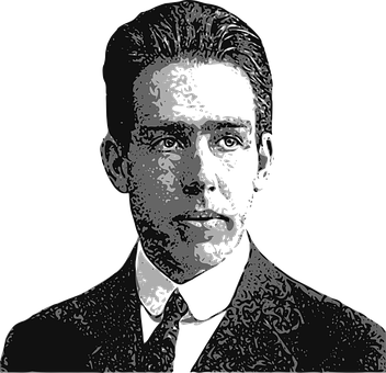 Monochrome Man Portrait PNG Image