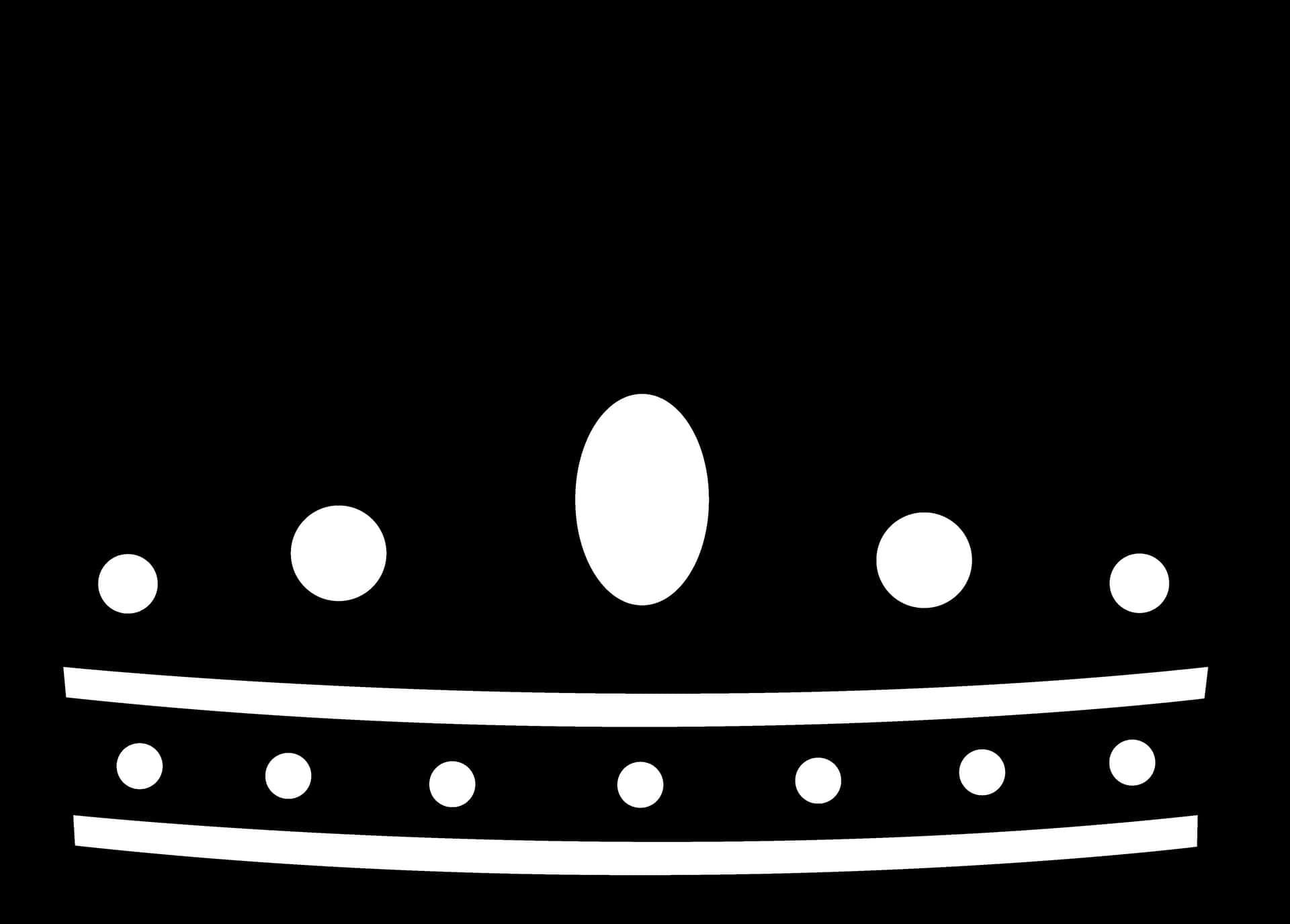 Monochrome Silhouette Crown Graphic PNG Image