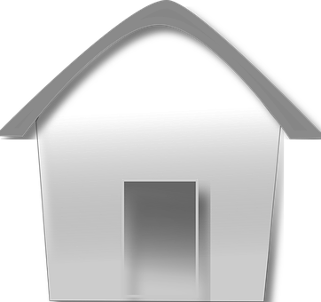 Monochrome Silhouette House Icon PNG Image