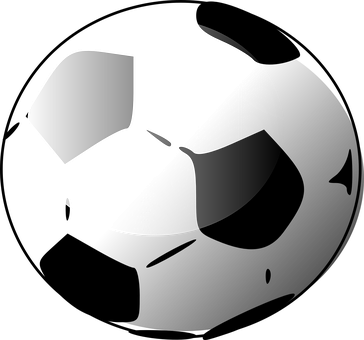 Monochrome Soccer Ball Shading PNG Image