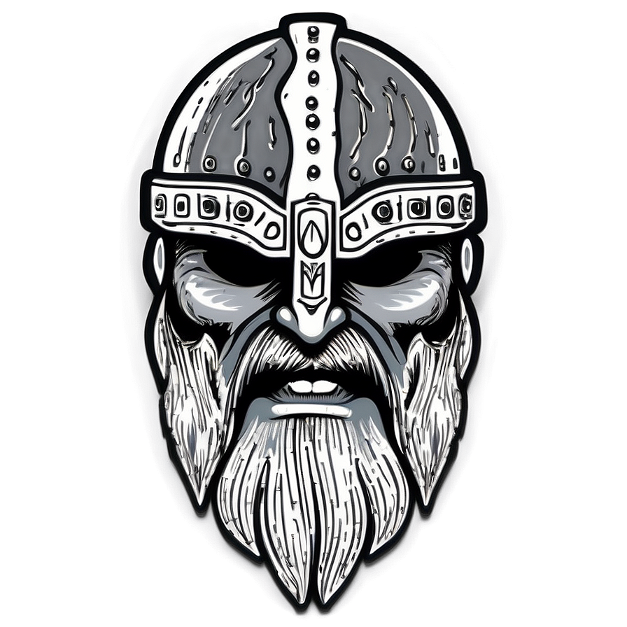 Monochrome Vikings Logo Png Ffj71 PNG Image