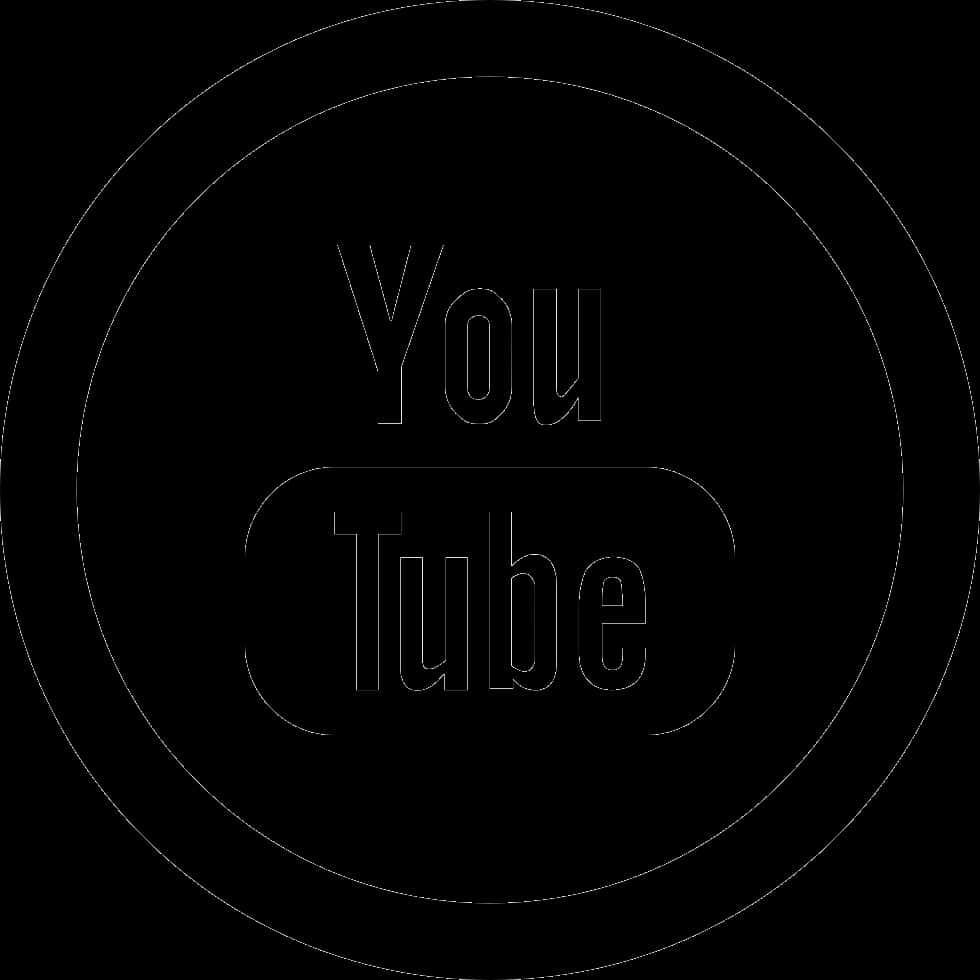 Monochrome_ You Tube_ Logo_ Outline PNG Image