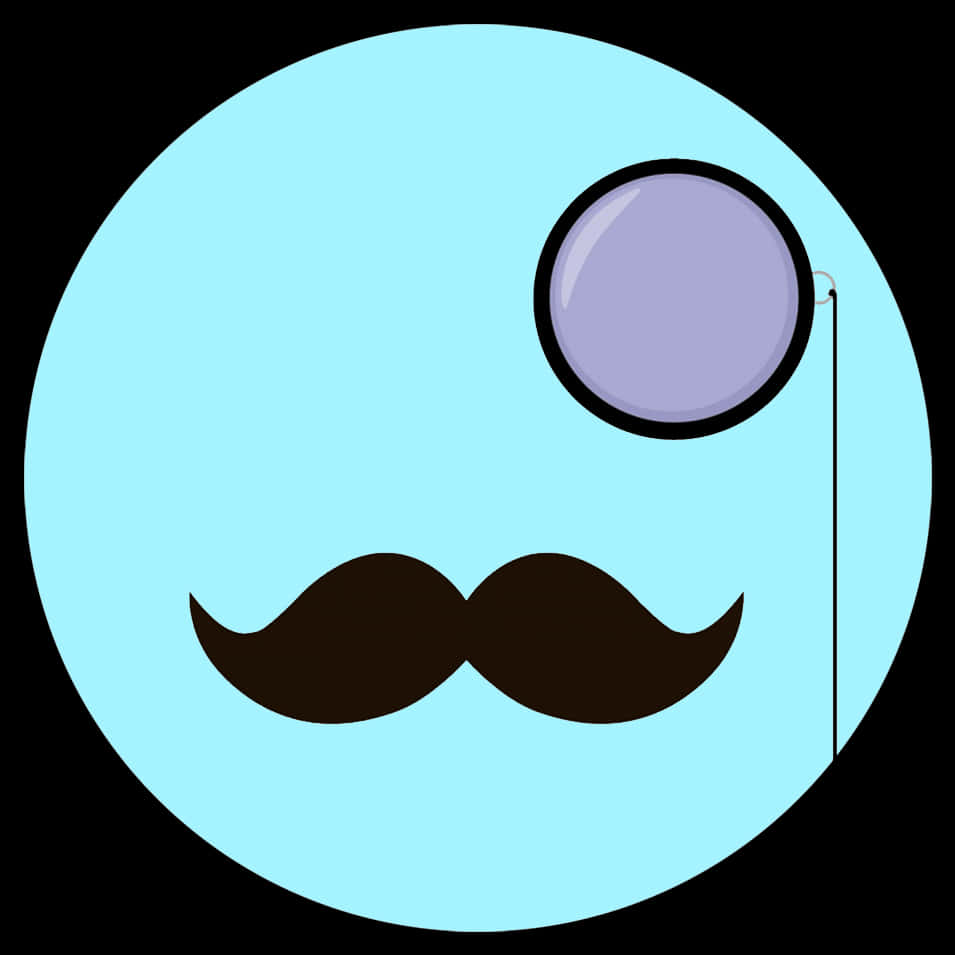 Monocleand Mustache Icon PNG Image