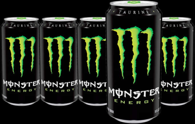 Monster Energy Drink Cans PNG Image