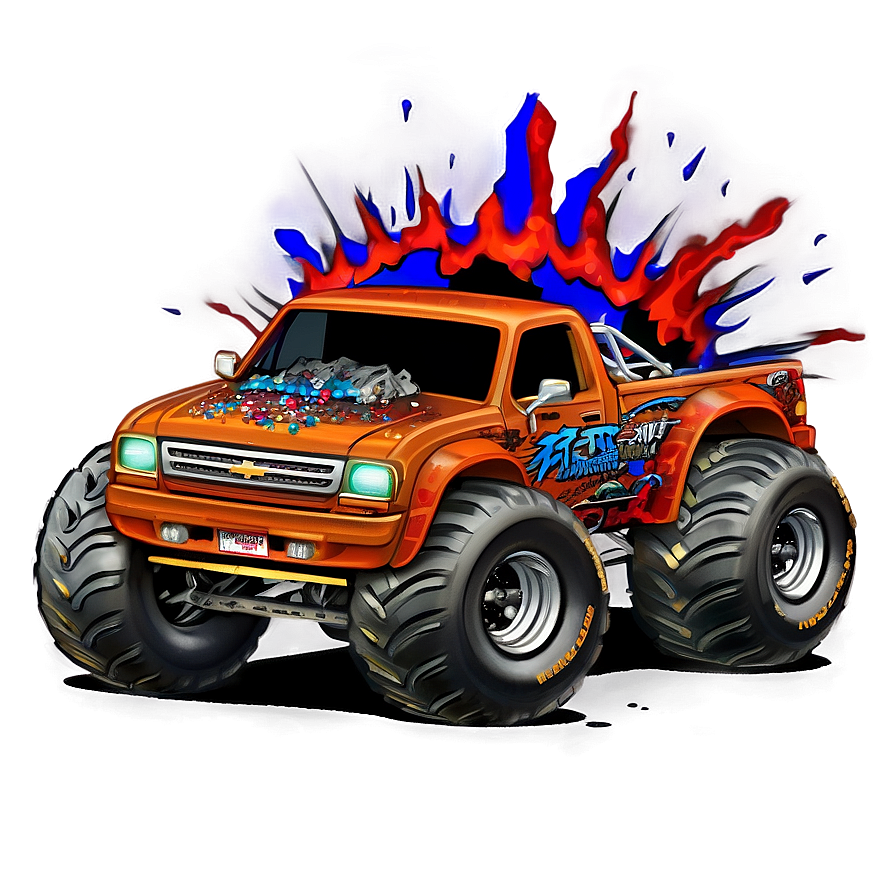 Monster Truck Explosion Png Acq PNG Image