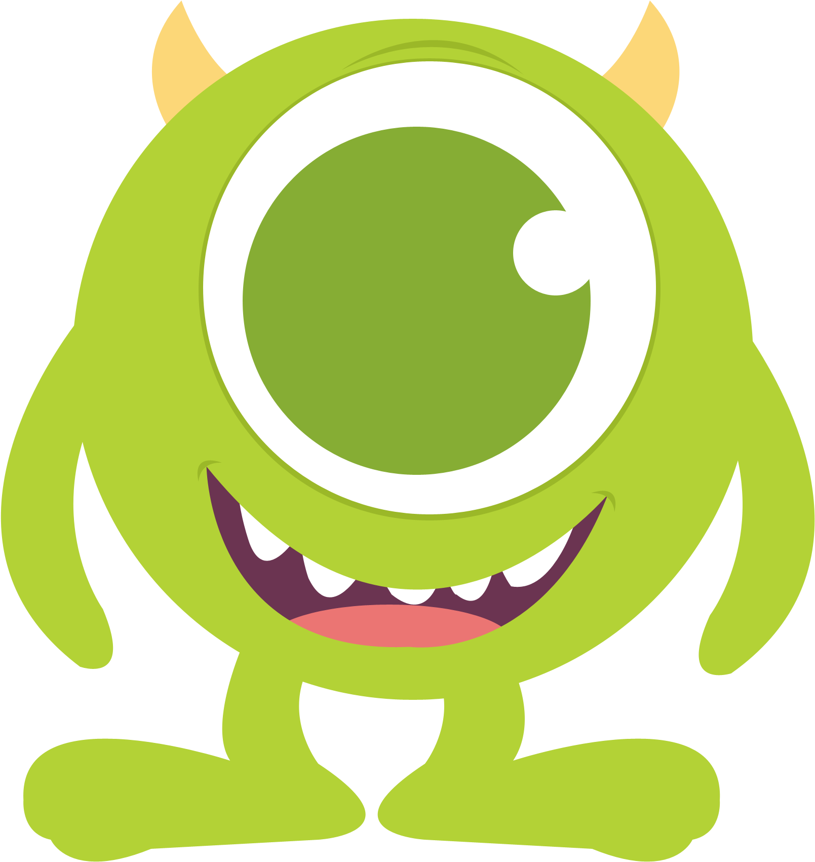 Monsters Inc Mike Wazowski Smiling PNG Image