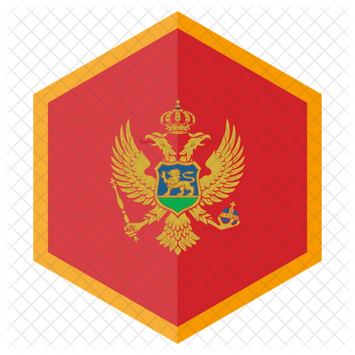 Montenegro Coatof Arms Hexagon PNG Image