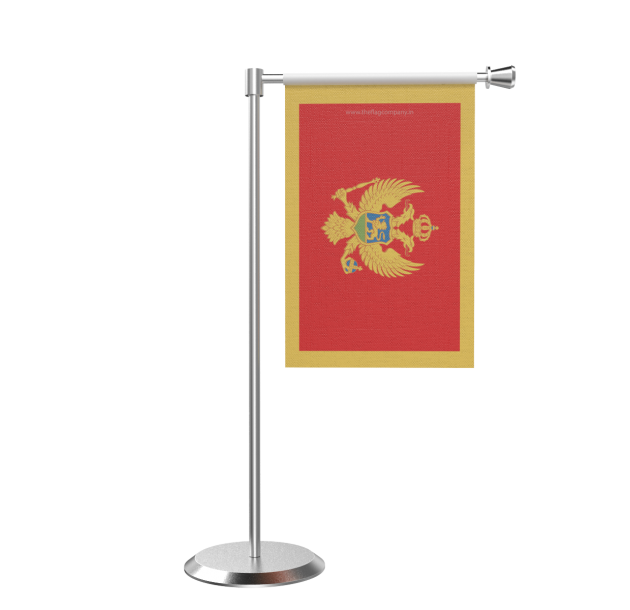 Montenegro Flag Desk Display PNG Image