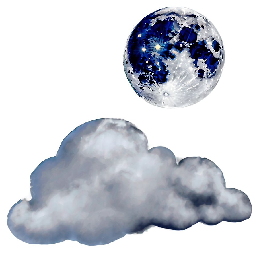 Moon And Cloud Clipart Png Jce PNG Image