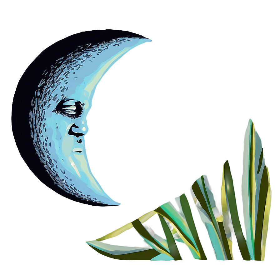 Moon And Night Landscape Transparent Png Lna52 PNG Image