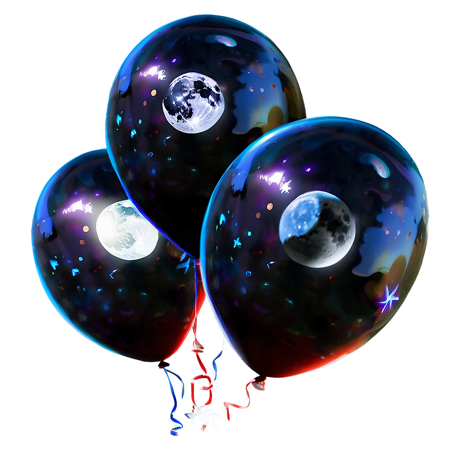 Moon Balloons Png 05042024 PNG Image