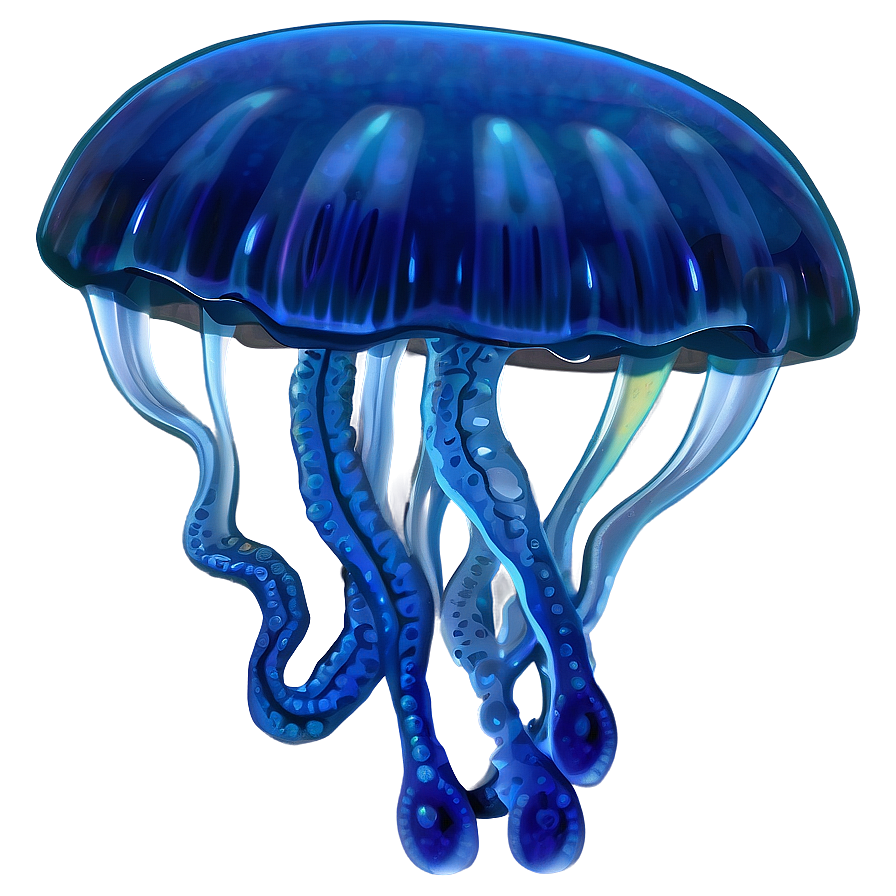 Moon Jelly In Deep Blue Png 13 PNG Image