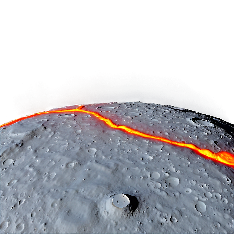 Moon Surface With Lava Rivers Png 29 PNG Image