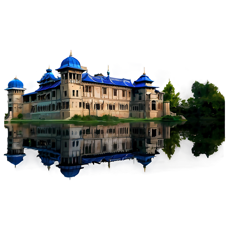 Moonlit Palace Reflection Png Sof82 PNG Image