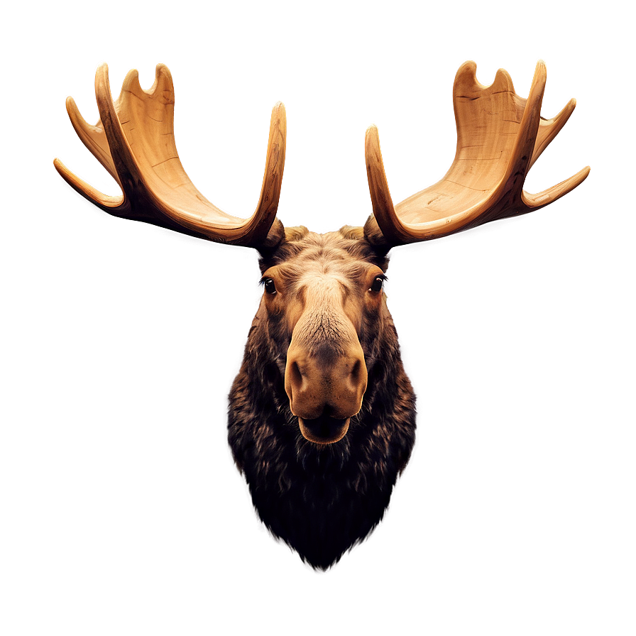 Moose Head With Forest Background Png Rgs43 PNG Image