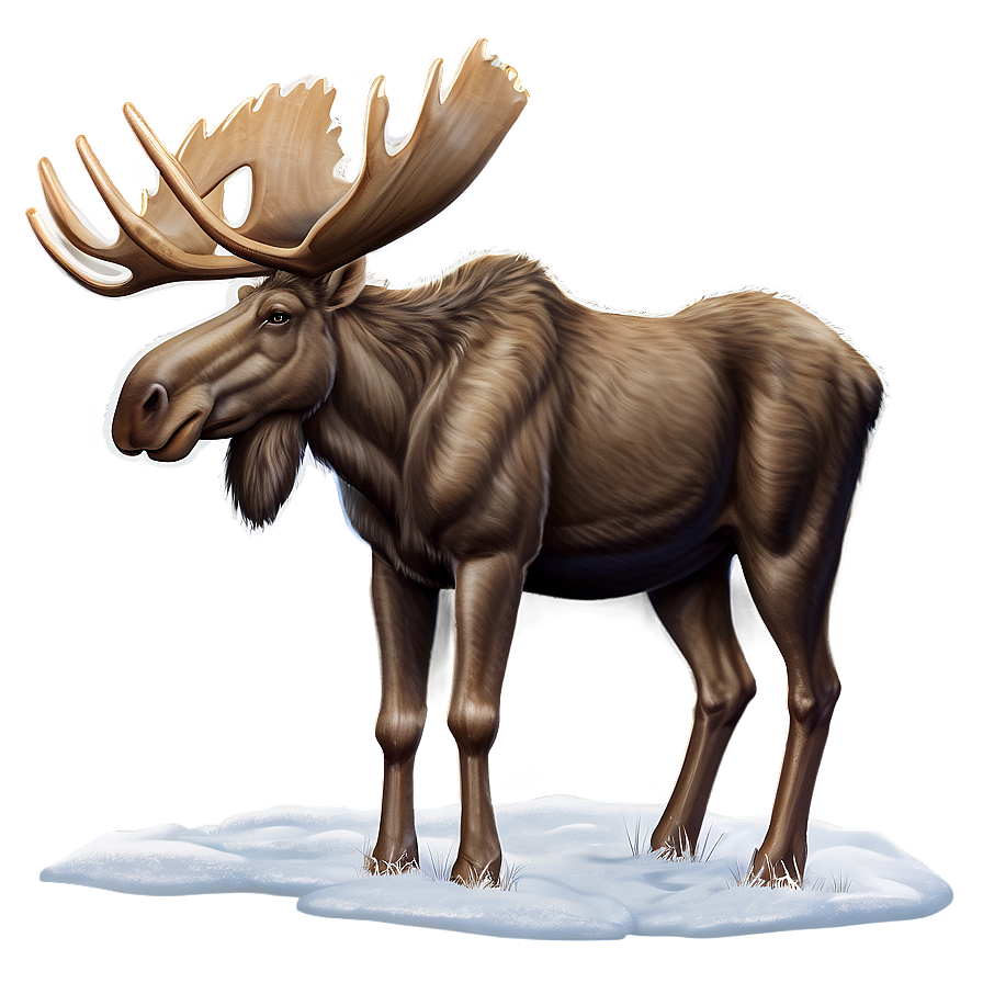 Moose In Winter Wonderland Png 05242024 PNG Image