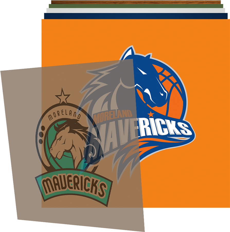 Moreland Mavericks Basketball Logo PNG Image