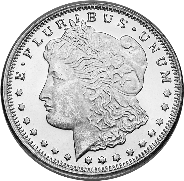 Morgan Silver Dollar Obverse PNG Image