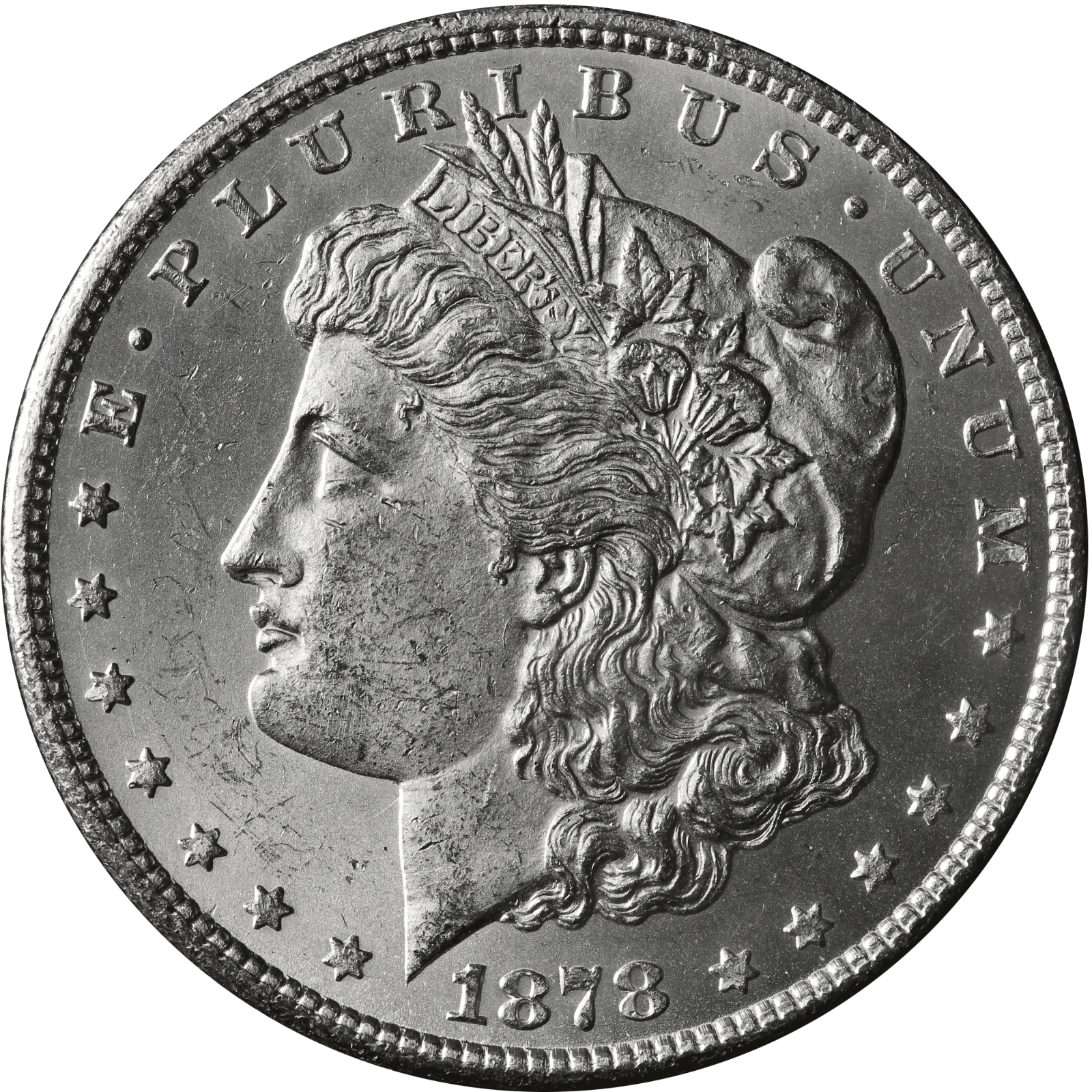 Morgan Silver Dollar1878 PNG Image