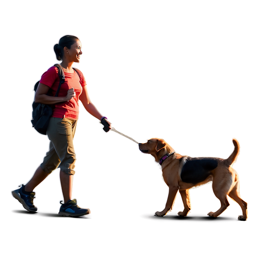 Morning Dog Walking Png Mgh28 PNG Image