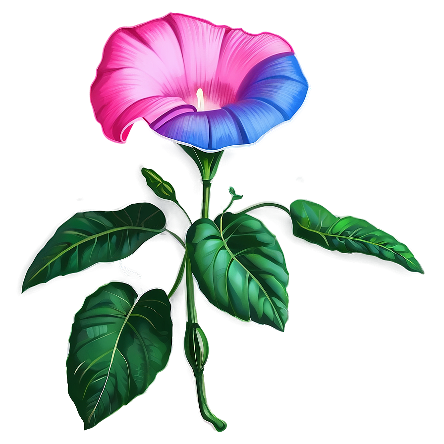 Morning Glory Flower Drawing Png Prb28 PNG Image