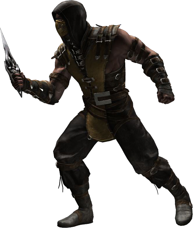 Mortal Kombat Ninja Character Pose PNG Image