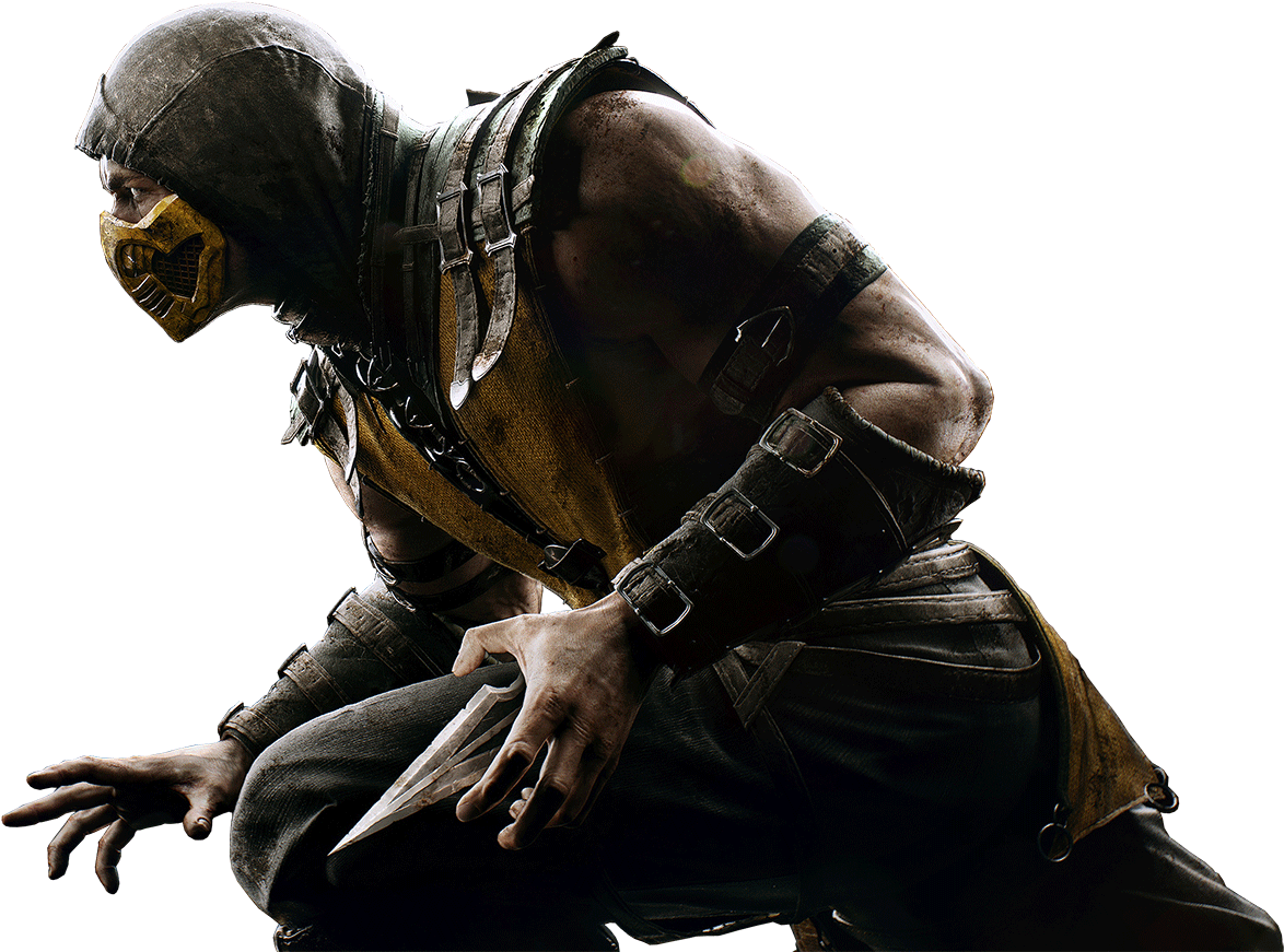 Mortal Kombat Ninja Crouching PNG Image