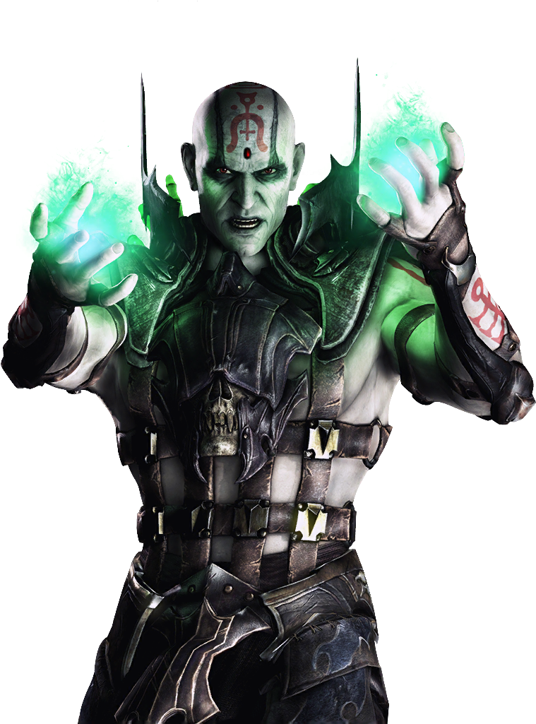 Mortal Kombat Sorcerer With Green Magic PNG Image