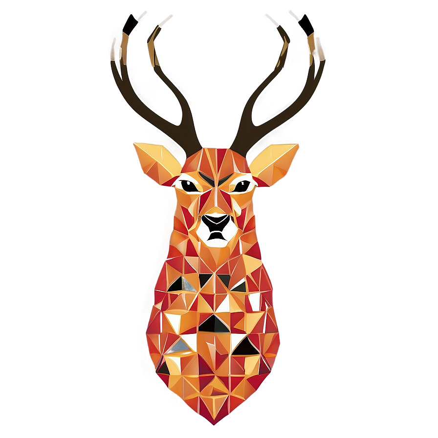 Mosaic Deer Head Pattern Png 52 PNG Image