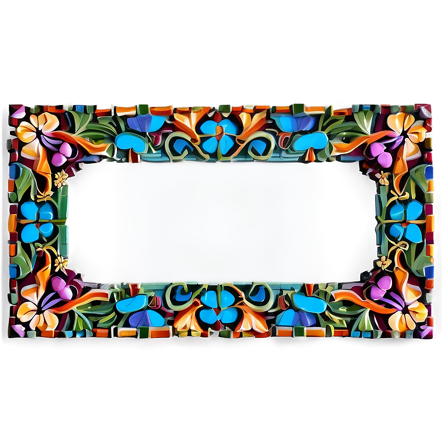 Mosaic Mirror Frame Png Bph PNG Image