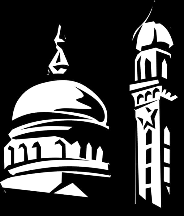 Mosque Silhouette Graphic PNG Image