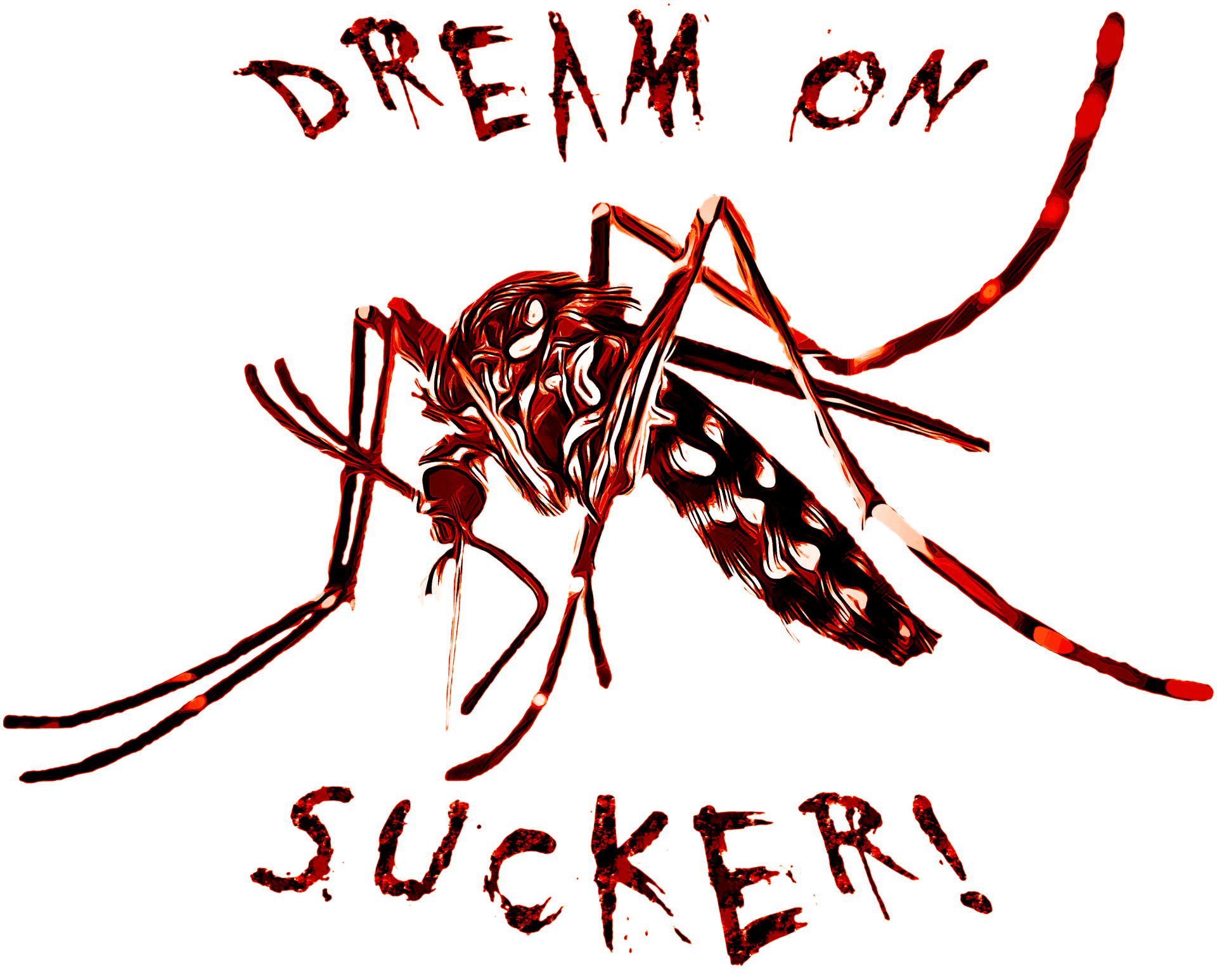 Mosquito Dream On Sucker Artwork PNG Image