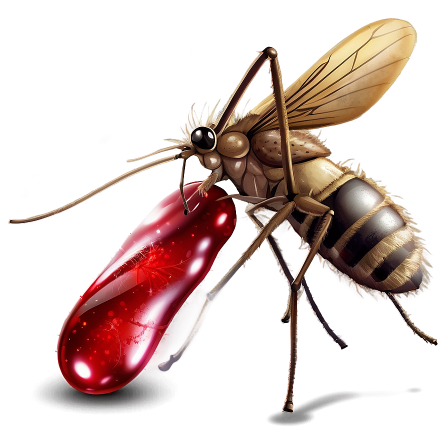 Mosquito With Blood Drop Png Mjv90 PNG Image