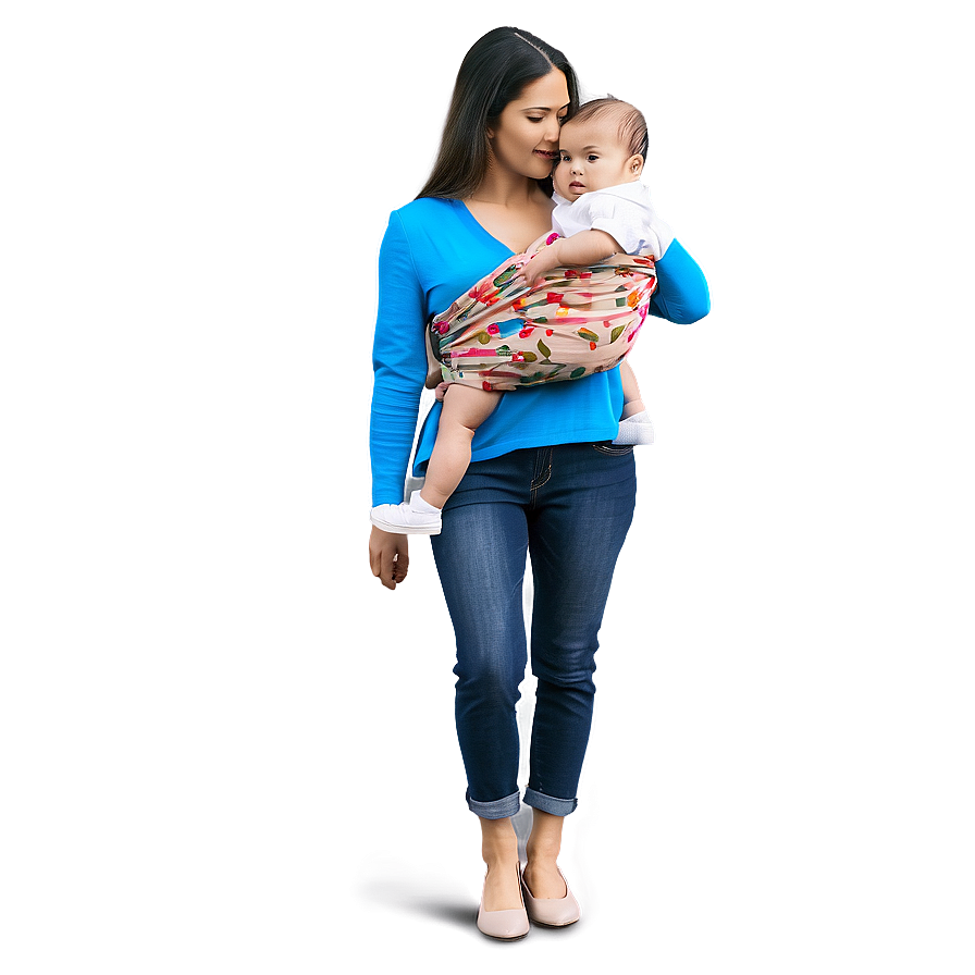 Mother And Baby In Sling Png Mmp27 PNG Image