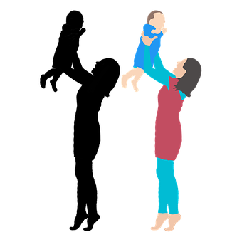 Mother Child Bonding Moment PNG Image