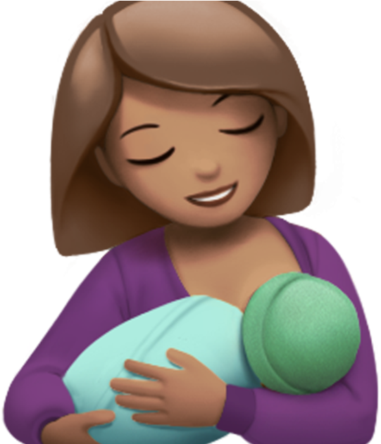 Mother Child Breastfeeding Emoji PNG Image