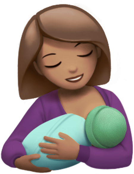 Mother Child Breastfeeding Emoji PNG Image