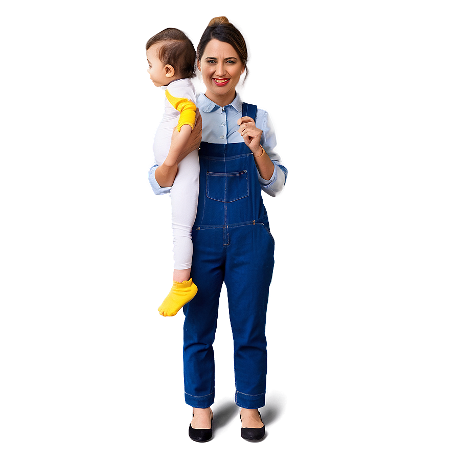 Mother Dressing Up Baby Png Bsw PNG Image