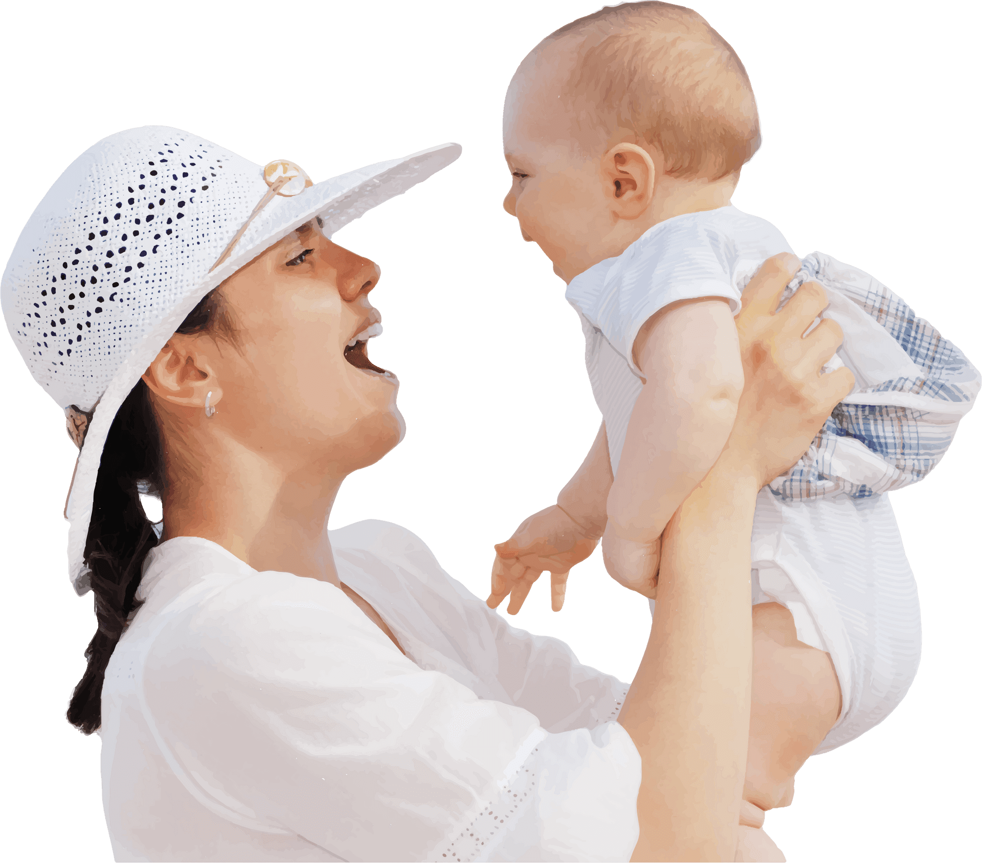 Motherand Baby Bonding Moment PNG Image