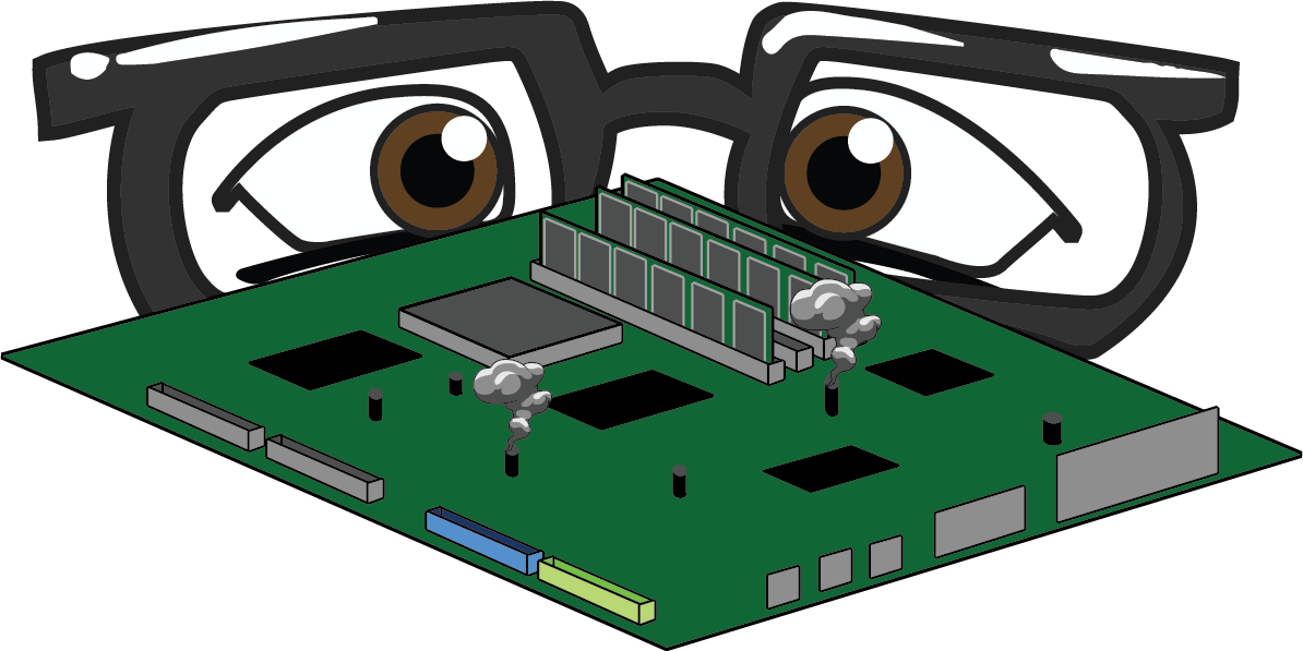 Motherboard Eyeglasses Concept PNG Image