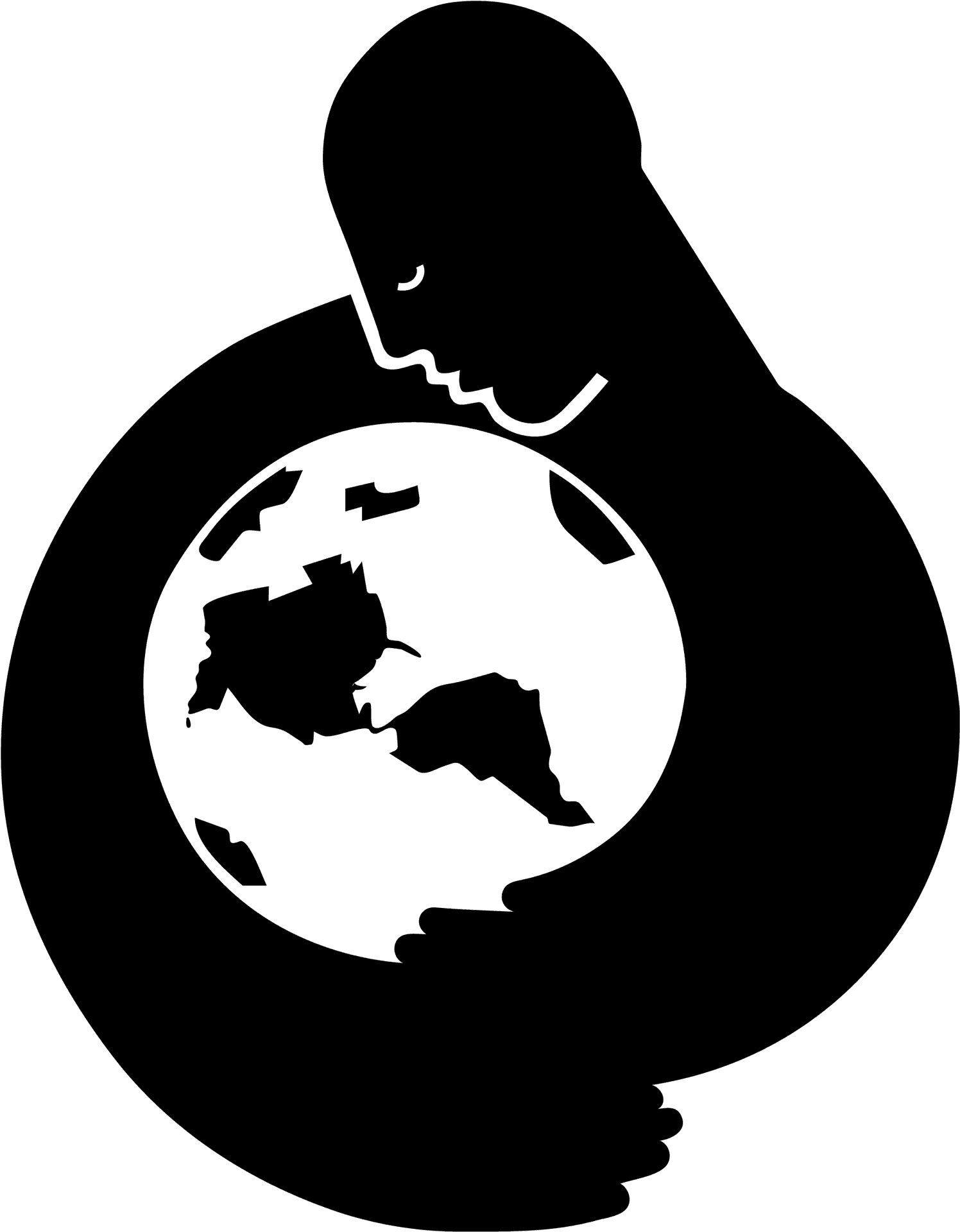 Motherly_ Embrace_of_ Earth_ Silhouette PNG Image