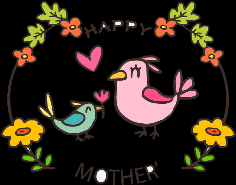 Mothers Day Birds Celebration PNG Image