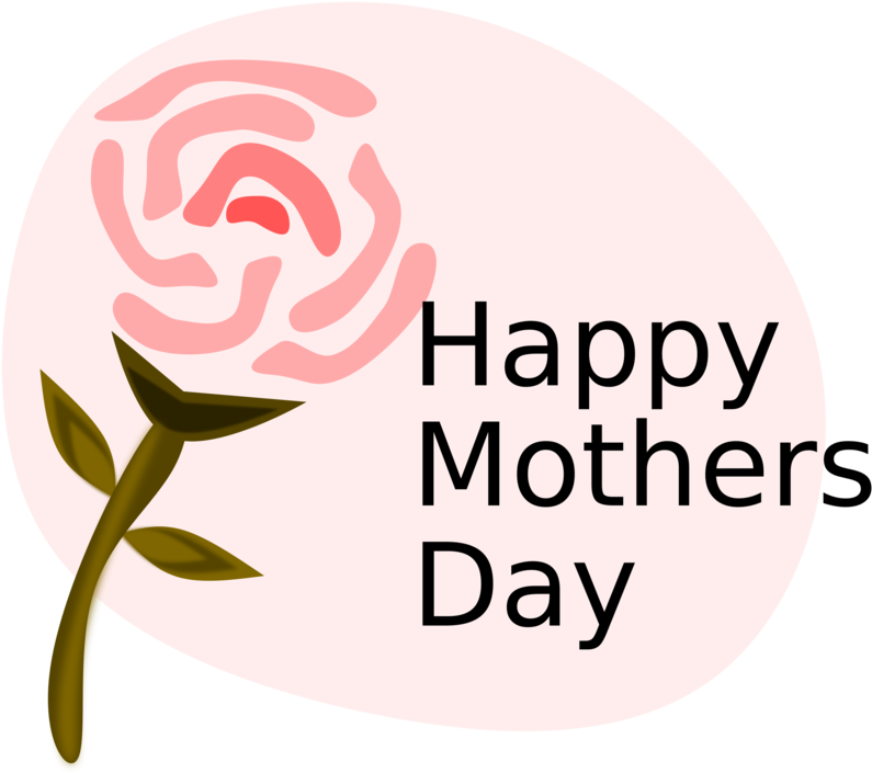 Mothers Day Rose Greeting PNG Image