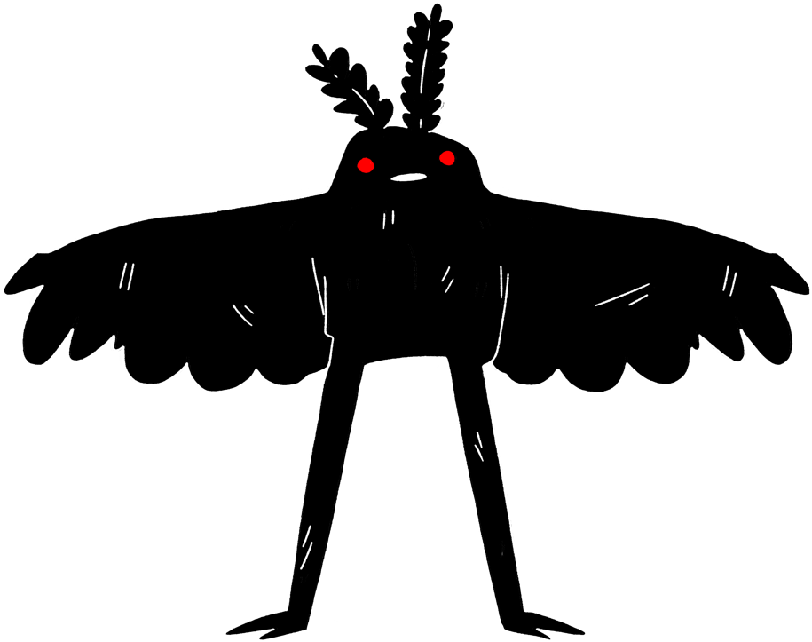 Mothman Cartoon Interpretation PNG Image