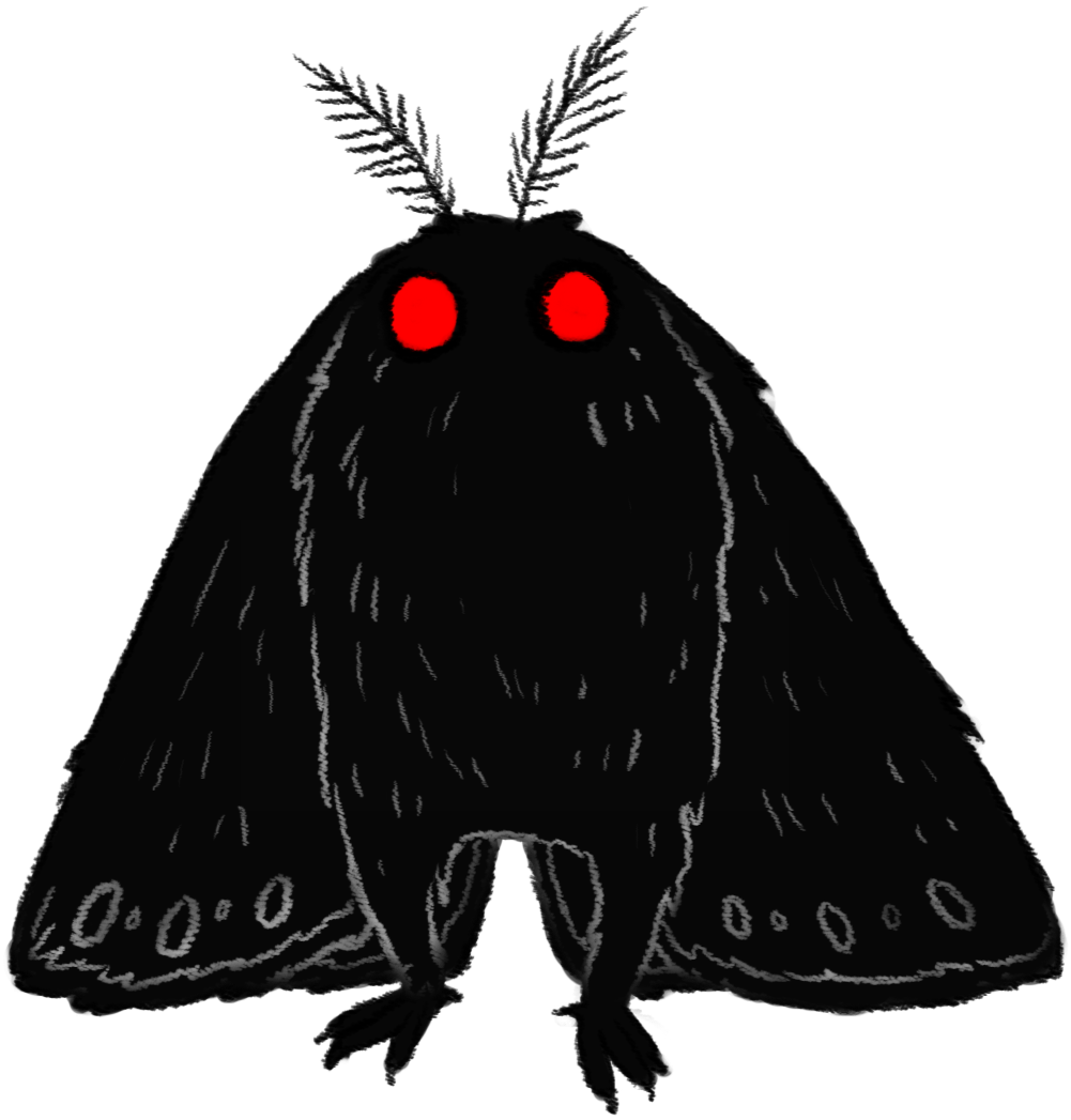 Mothman Cryptid Illustration PNG Image